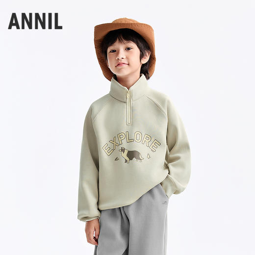 男女童半开领卫衣冬季新款安奈儿童装EM541662 商品图2