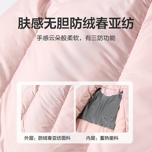 笛莎Deesha 童装女童羽绒服2025冬新款女童立领中长款面包羽绒服 商品图3