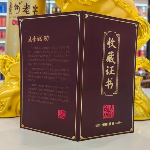 贵州老窖马到成功工艺酒53度500ml*1瓶（金色） 商品图5