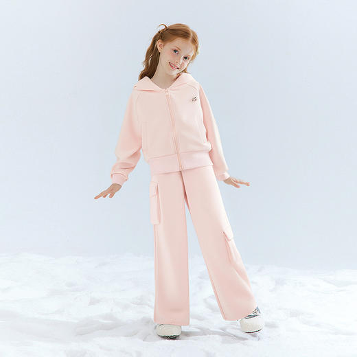 笛莎Deesha 童装女童套装2025冬新款女童甜美樱桃装饰连帽套装 商品图0