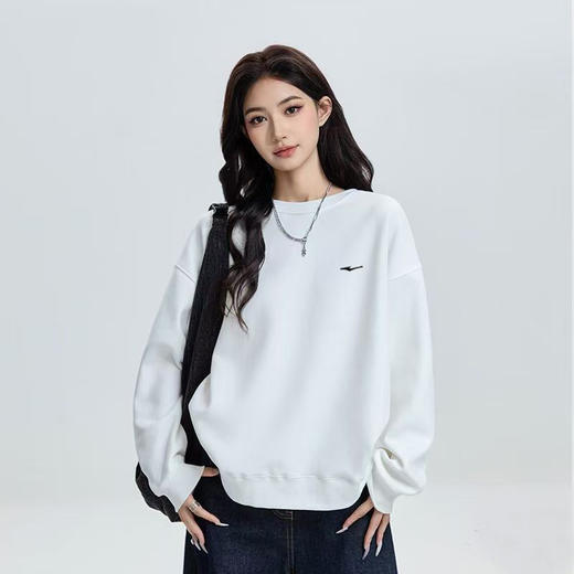 【经典版型 柔软舒适】鸿星尔克320g春秋款华棉圆领情侣卫衣（EK-XW25677） 商品图2