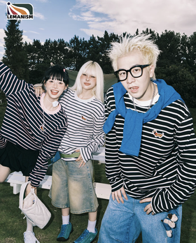 Lemanism/DJY29-LT1361/腊肠狗条纹圆领长袖