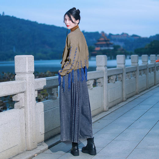 大浪潮汐牛仔阔腿裤 | 性价比超高 | 百搭显瘦有现货 商品图6