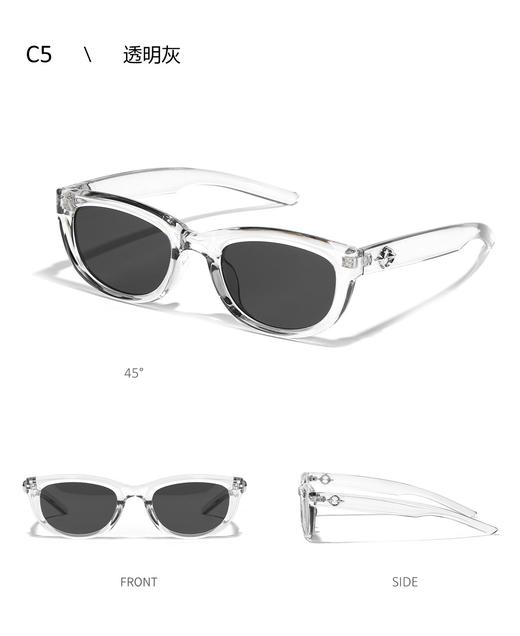 【复古高级感🖤】复古猫眼小脸墨镜 女高级感ins黑色小框防晒造型拍照太阳眼镜-小脸神器猫眼墨镜，拍照凹造型必备！✨防晒+时髦=出街C位！ 商品图8