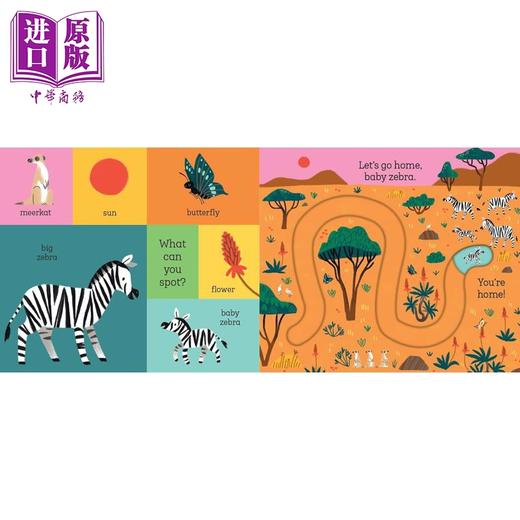 【中商原版】滑块轨道书 回家吧 狮子宝宝 Let's Go Home Baby Lion 英文原版 幼儿纸板书绘本 趣味十足的互动式滑块书 进口 商品图3