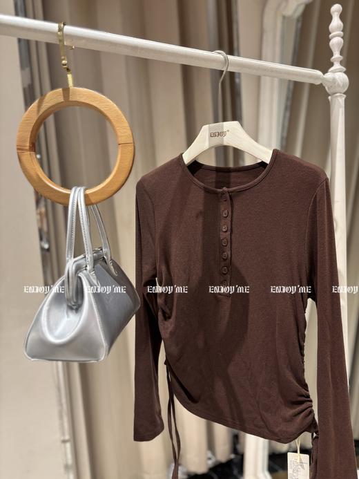 【门店同款】ENJOY秋季时光回廊排扣侧抽绳长袖上衣 159203660 商品图0