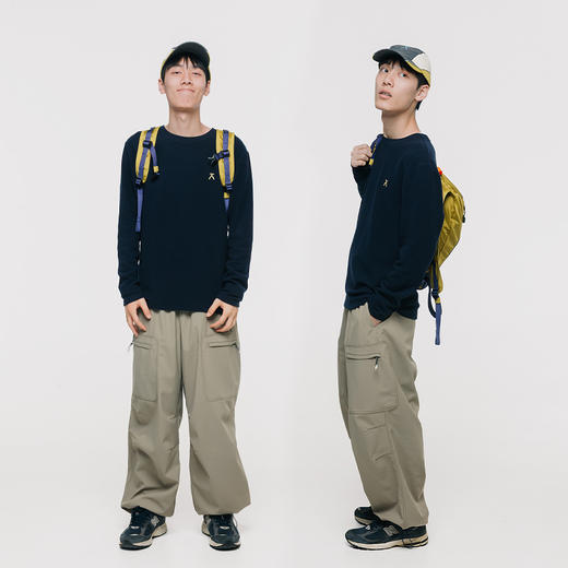 【出游季特惠-品牌福利】ACMEITEM爱棵米亲子款男士抗菌圆领抓绒长袖T恤GAG3340100EGAG3343124G 商品图3