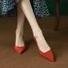 【预售5天】柔软气质款猫跟高跟鞋子女新款尖头羊反真皮细跟优雅单鞋WC&M9630 商品缩略图2