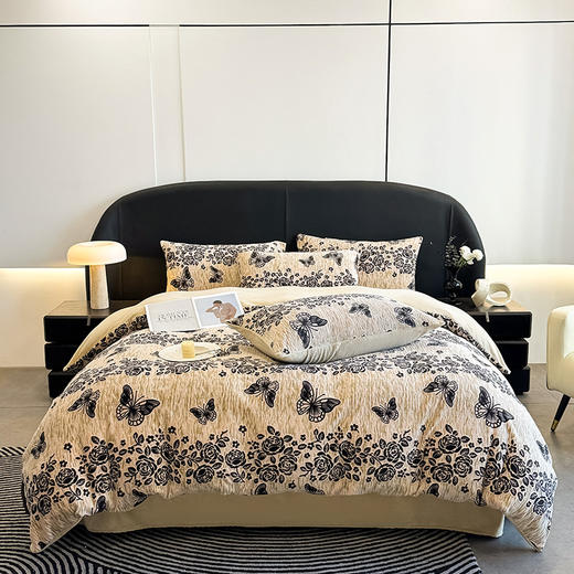 自然醒美拉德风格雕花牛奶绒四件套QJ 商品图1