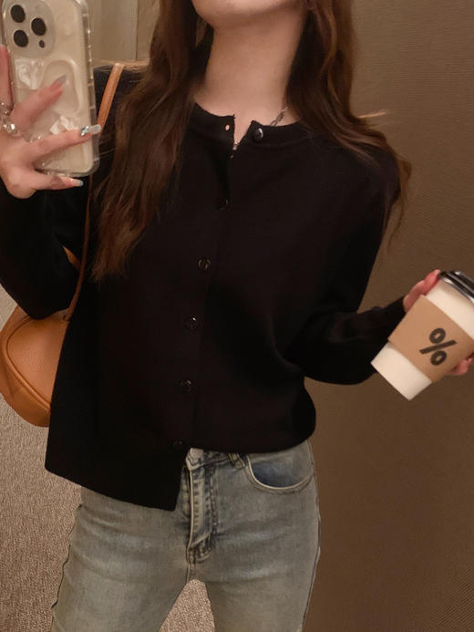 【针织开衫外套】秋装女款新款外搭感初秋毛衣 宽松长袖时尚上衣 商品图5