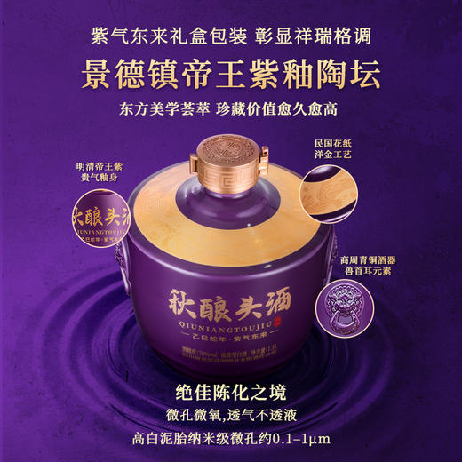 高洲2025乙巳蛇年秋酿头酒浓香型白酒纯粮封坛原浆70度1500ml收藏送礼 商品图3