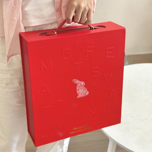 疯抢中！！中秋红金浮雕手提礼盒【柏榕酒庄老树藤干红月饼】法国进口干红+4款中式月饼 14%vol 750ml*2瓶 商品图8