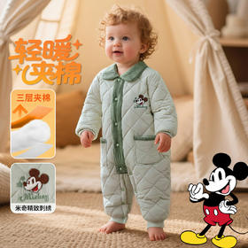 【英伦风】2025秋冬新款男女宝宝夹棉连体衣户外防风保暖哈衣爬ZD4EL021