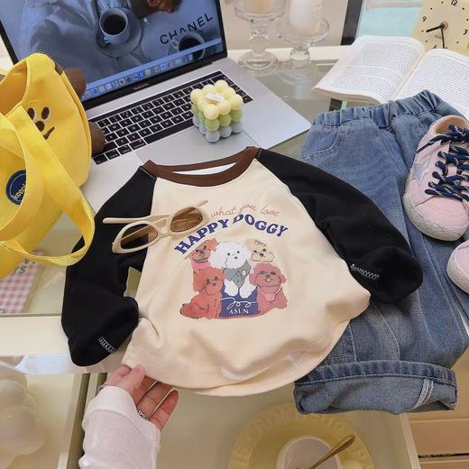 【🥰绝美穿搭39.9元任选3件 】90-160码儿童插肩撞色秋冬款长袖T恤卡通洋气上衣聚 商品图2