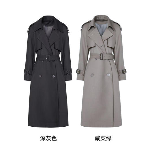 DH25YYS6609休闲气质通勤双排扣加长风衣RJ029 商品图1