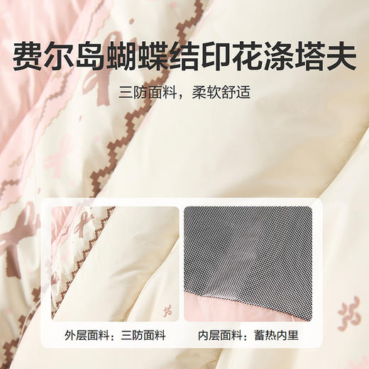 笛莎Deesha 童装女童羽绒服2025冬新款女童甜美费尔岛花纹立领羽绒服 商品图3