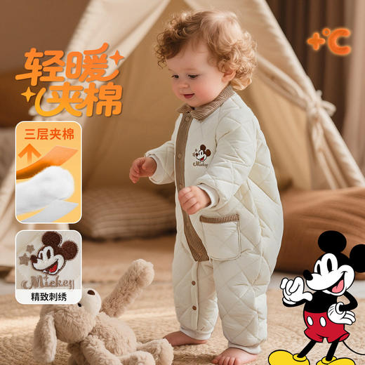 【英伦风】2025秋冬新款男女宝宝夹棉连体衣户外防风保暖哈衣爬ZD4EL021 商品图10