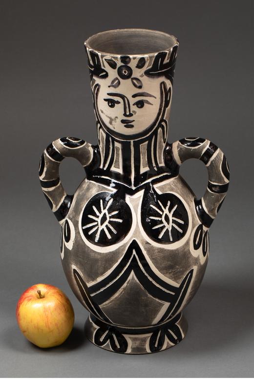 独角鹿西洋古董西班牙艺术巨匠毕加索与法国Madoura工坊合作出品限量装饰陶瓶「Vase deux Anses Hautes (A.R.213) 双高耳壶 213」 商品图1