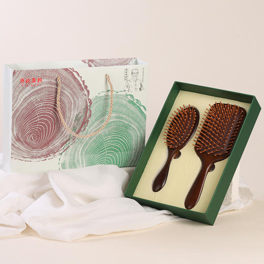 “张仲景56代传人认证”奇迹奥妙 巴西檀木 按摩气垫梳 礼盒装 商品图6