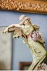 独角鹿西洋古董捷克Royal Dux瓷窑出品新艺术风格「抱花少女」主题陶瓷雕塑梳妆座镜 商品缩略图3