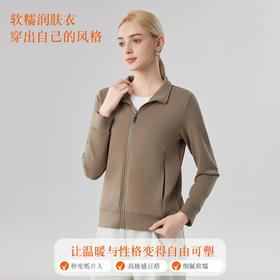 秋季砂洗空气层外穿女士上衣