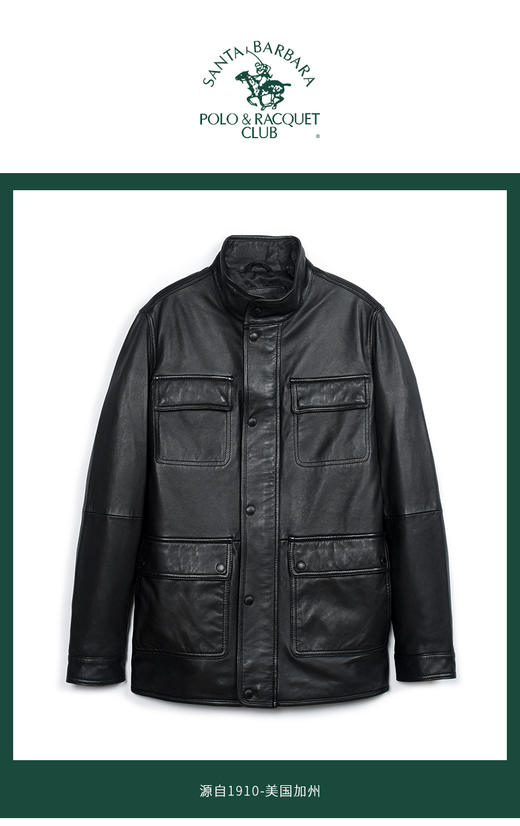 【大都会店】圣大保罗 立领四袋款皮衣 商品图0