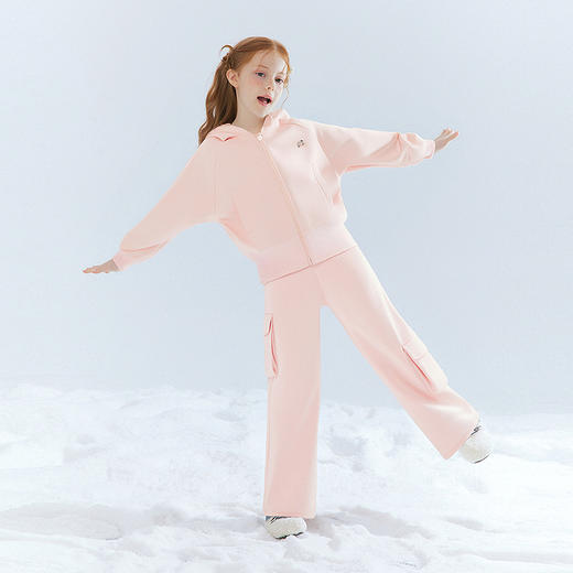 笛莎Deesha 童装女童套装2025冬新款女童甜美樱桃装饰连帽套装 商品图2