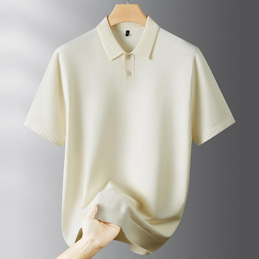 【DPF】大依优型大码男装时尚休闲商务翻领短袖毛衣POLO衫男半袖针织衫 商品图6