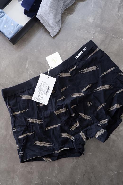 云仓【发4条】 红豆撤耟款， 纯棉系列，秋冬季男士平角裤 商品图3