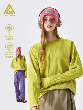 户外华夫格吸湿速干运动长袖T恤