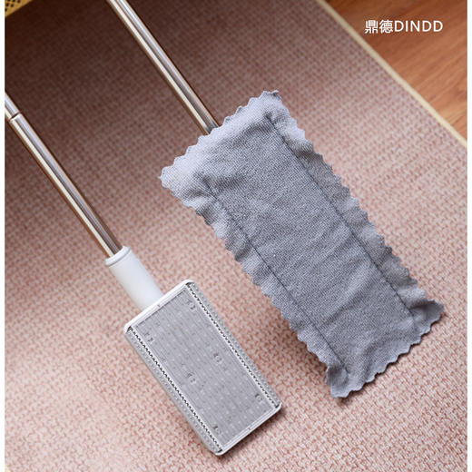 鼎德DINDD鲨鱼齿夹布拖把，一夹一拖一丢不脏手、加长三节不弯腰，省力。兼容各类抹布/洗脸巾等。 商品图4