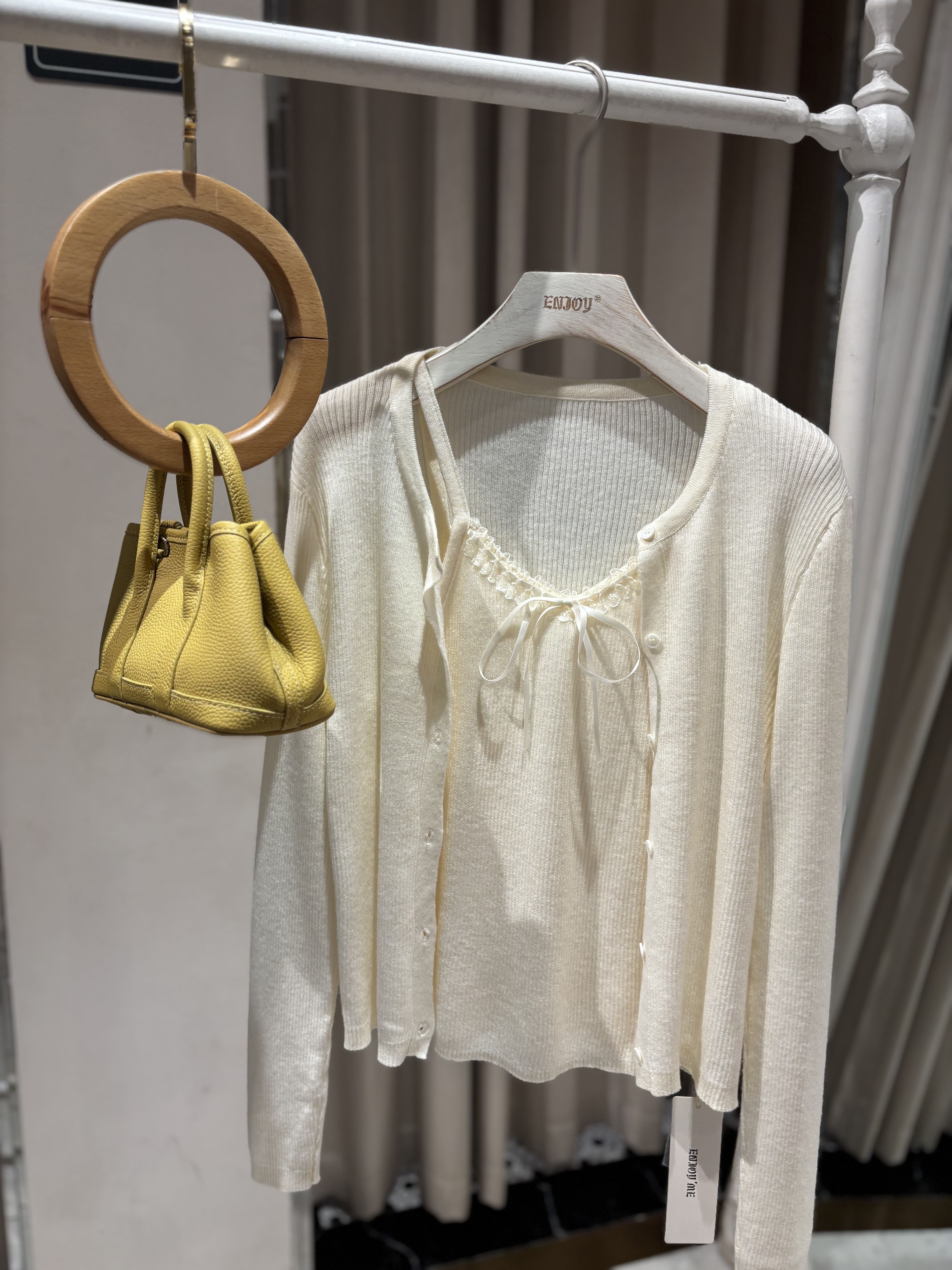 【门店同款】ENJOY春季盐貌似糖针织开衫两件套 162153077