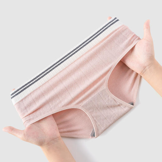 连绵· 女士绞花坑条内裤（3条装） 商品图10