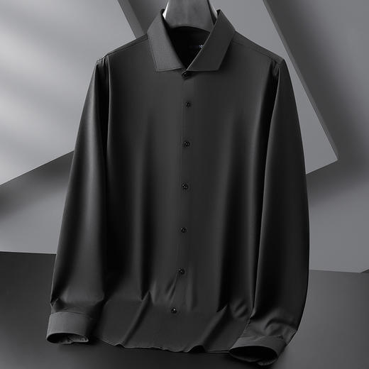 【DDP】大依优型大码男装长袖衬衫男士加肥加大码商务休闲方领莫代尔 商品图3