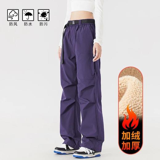 秋冬加绒登山裤山系冲锋裤 户外防水登山徒步工装裤 男女同款国庆出游 商品图6