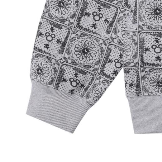 WY1108SDSA男士秋冬新款痞帅男装时尚花卉印花抽绳连帽卫衣百搭休闲宽松 商品图4