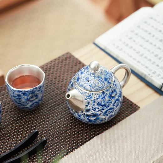 拾物观心·掐丝满花鎏银茶器，极具东方雅韵，内里素雅如月，爱茶人的心头好 商品图5