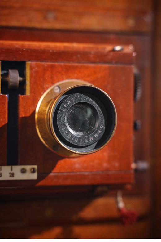 独角鹿西洋古董英国著名品牌Marion & Co. 出品硬木装饰黄铜配件双镜头湿版立体相机摆件 商品图4