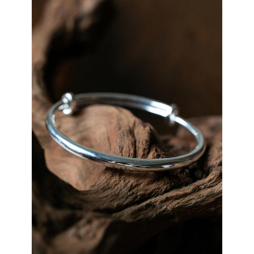 牧衣游 足银手镯可调节复古百搭精致手饰 时夜【不支持会员折】 商品图2