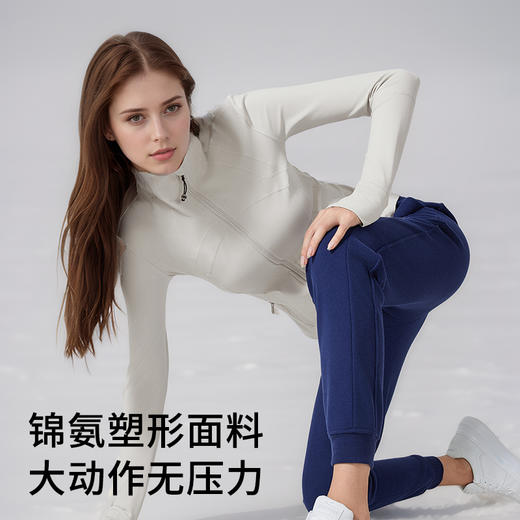 Meins梅因斯女修身收腰显瘦跑步运动长袖瑜伽服N25NF2156 商品图3