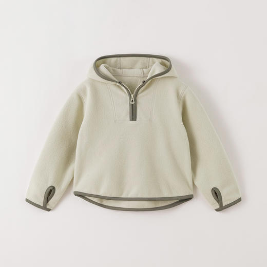 马克珍妮女童加厚摇粒绒连帽卫衣儿童上衣秋冬新款241135/551861 商品图1