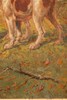 独角鹿西洋古董法国画家Eugène Petit签名创作动物主题布面油画《猎犬》 商品缩略图6