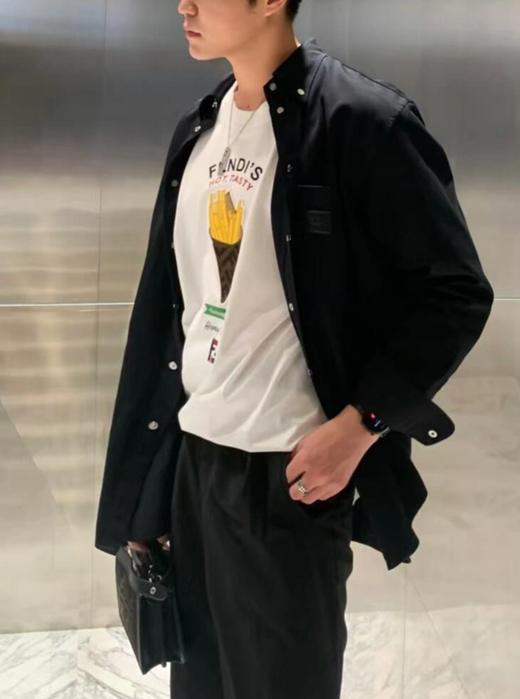 男款纯棉logo标长袖衬衫011 商品图3
