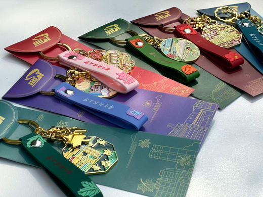 校景含软胶挂绳金属钥匙扣 商品图3