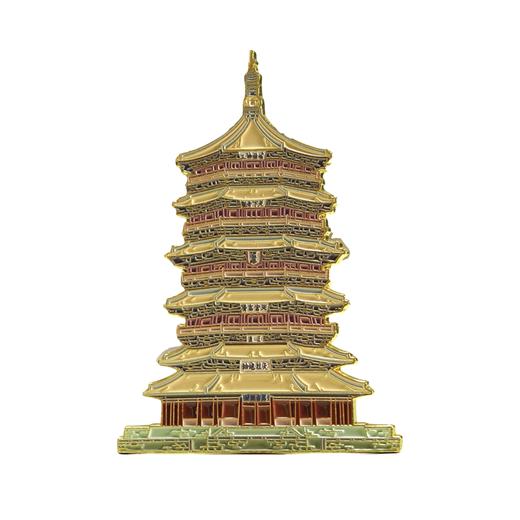 山西古建文创冰箱贴应县木塔晋祠华严寺佛光寺旅行纪念品磁吸礼物 商品图4