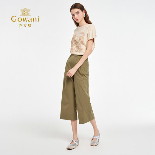 乔万尼新品宽松百搭简约通勤风直筒裤ED2F552 商品图3