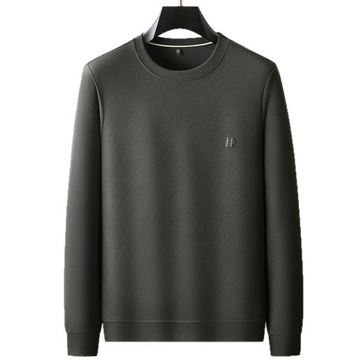 【DKP】大依优型大码卫衣长袖男士秋季休闲圆领打底衫商务时尚百搭外穿T恤上衣加肥加大码胖子运动 商品图6