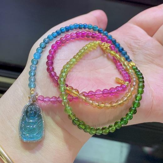 碧玺珠串吊坠项链 商品图2