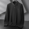 【100%棉】【DDP】大依优型大码男装内里磨毛长袖POLO加肥加大码商务休闲翻领纯棉长袖T恤打底衫 商品缩略图1