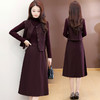 QYMXQD-54C2507-2025年春秋季新款时尚马甲套装女士中长款长袖连衣裙两件套 商品缩略图2